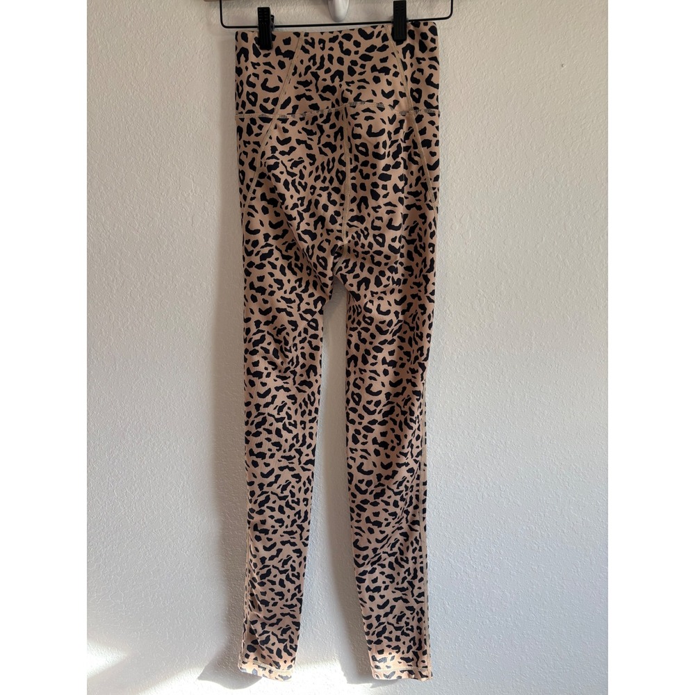 LA Hearts Active Leopard Print High Waisted Leggings Womens XS‎ Beige Black